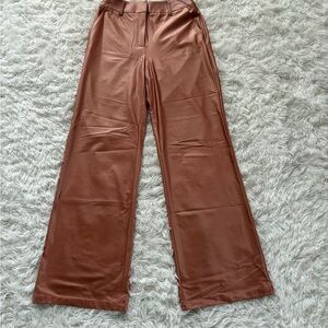 Matte Metallic Wide Leg Trouser